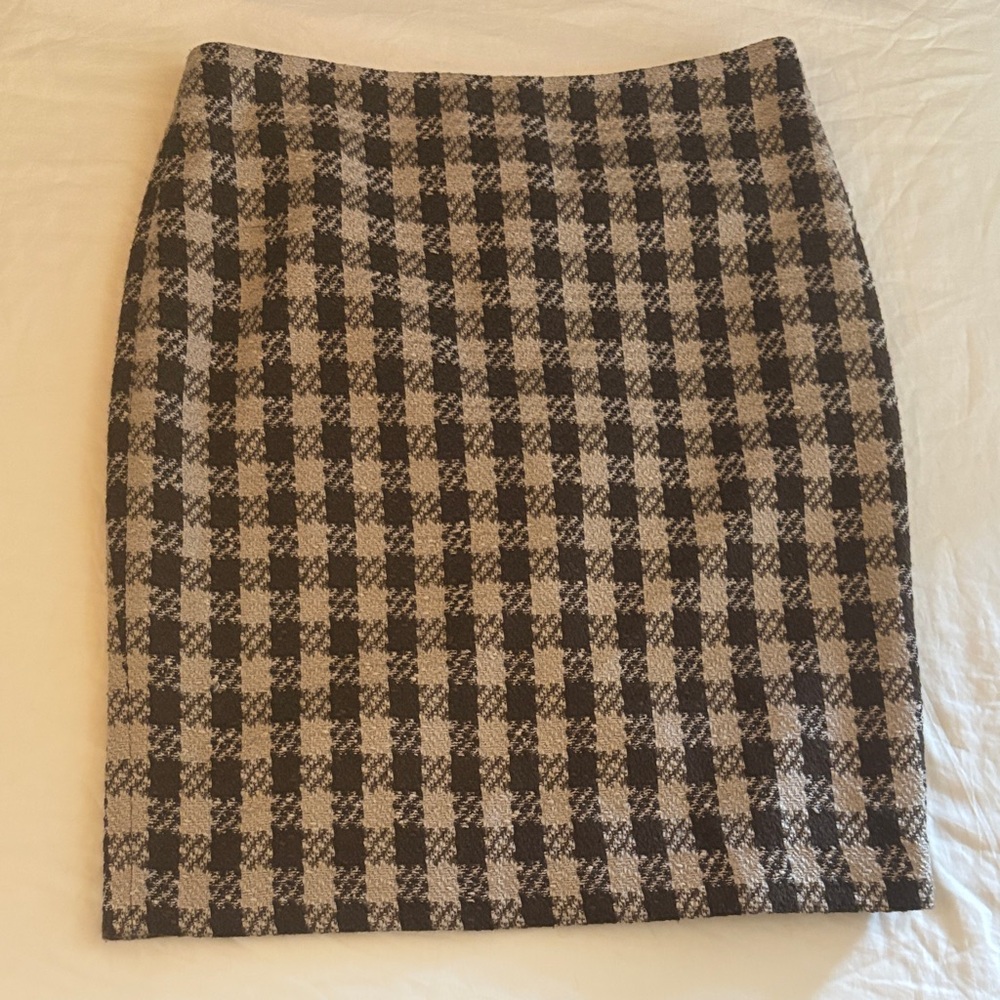 Ellen Tracy Brown and Tan Pencil Skirt